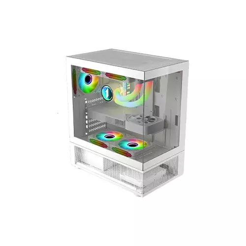1STPLAYER Mi7-A ATX RGB Gaming Case (White) - 3