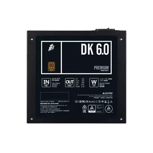 1STPlayer PS-600AX 600W 80 Plus Bronze Non-Modular Power Supply - 3