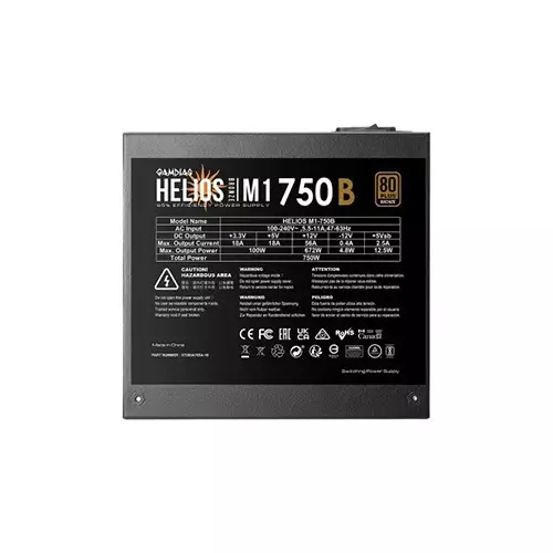 Gamdias HELIOS M1-750B 750W 80 Plus Bronze Non Modular Power Supply - 2