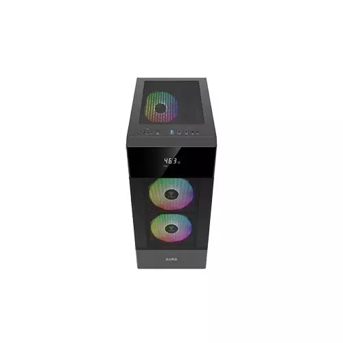 Gamdias AURA GC5 Mesh RGB Digital Display Mid-Tower ATX Gaming Case - 1