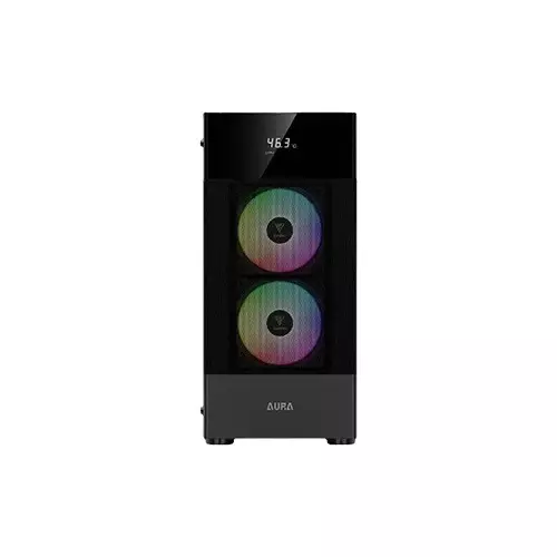Gamdias AURA GC5 Mesh RGB Digital Display Mid-Tower ATX Gaming Case - 2