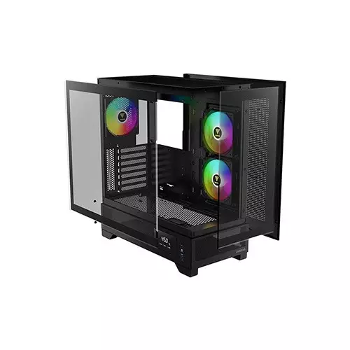 Gamdias ATLAS M1 Built-in 120mm 3 ARGB PWM Fans ATX Mid-Tower Gaming Casing (Black) - 3