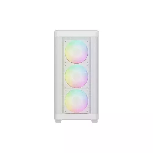 Gamdias ATHENA M3 WH ARGB Built-in 4 PWM Fans E-ATX Mid-Tower Gaming Casing (White) - 1