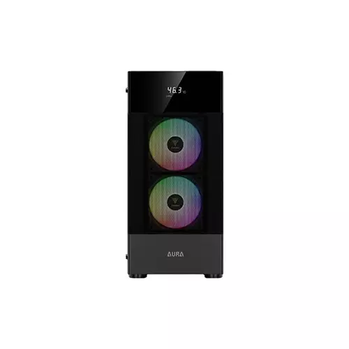 Gamdias AURA GC5 Digital Display Mesh ARGB Mid-Tower ATX Gaming Casing - 1