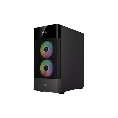 Gamdias AURA GC5 Digital Display Mesh ARGB Mid-Tower ATX Gaming Casing - 3