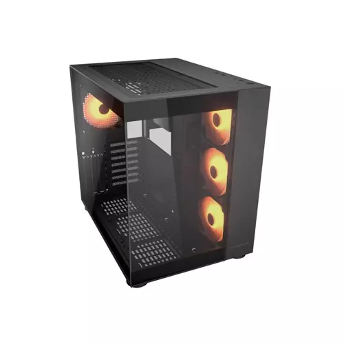 Cougar FV150 RGB Mid Tower Micro ATX Dual Chamber Computer Case - Black - 1