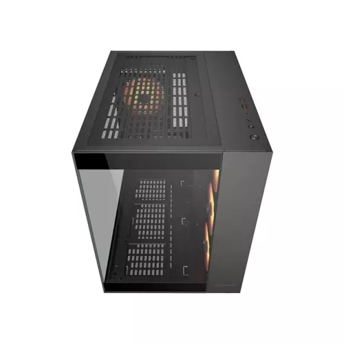 Cougar FV150 RGB Mid Tower Micro ATX Dual Chamber Computer Case - Black - 3