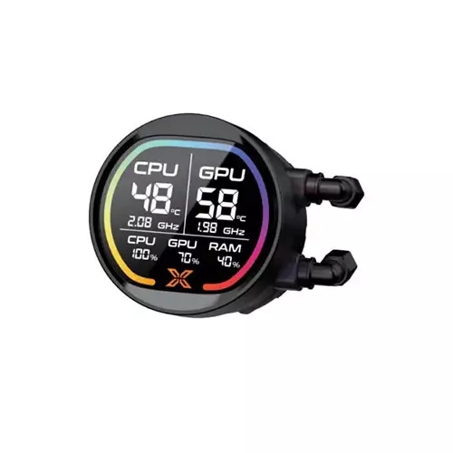 Xigmatek LK Pro 240 Digital 240mm ARGB Liquid CPU Cooler with Digital LCD Display - 1