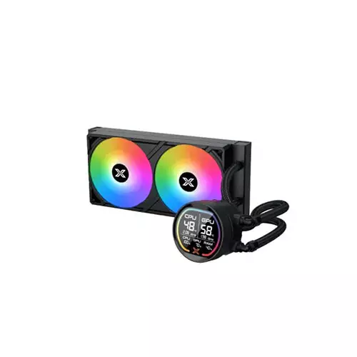 Xigmatek LK Pro 240 Digital 240mm ARGB Liquid CPU Cooler with Digital LCD Display - 3