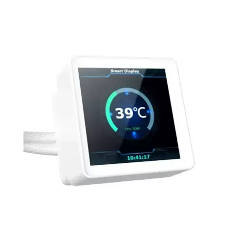 Xigmatek Connect 360 Arctic 360mm ARGB Liquid CPU Cooler White with Digital Display - 2