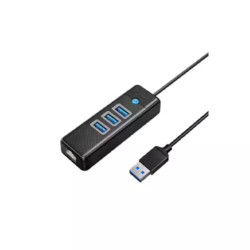 ORICO PW3UR-U3 3-Port USB-A 3.0 Hub with RJ45 Port