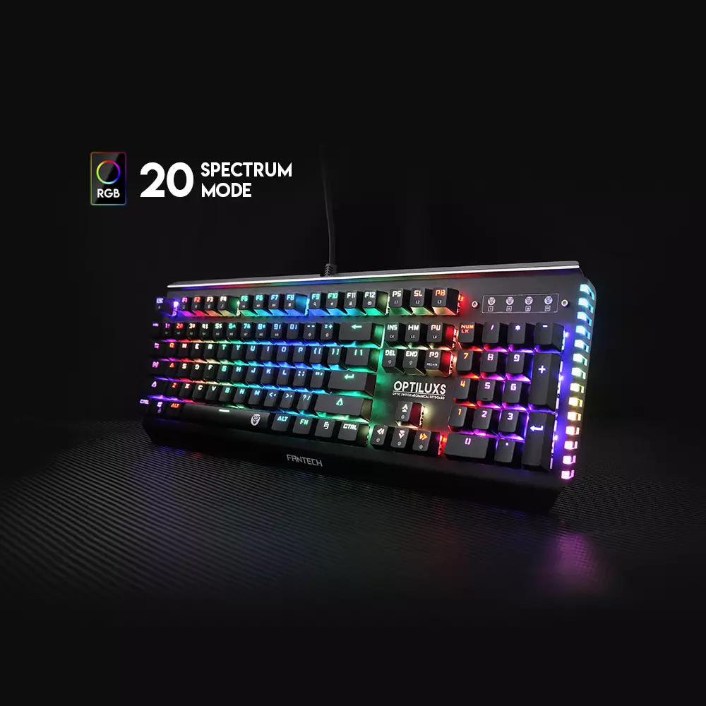 Fantech MK884 RGB Optiluxs Full Size RGB Optical Switch Keyboard - 3