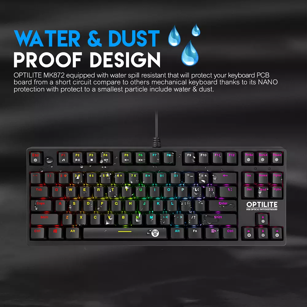 Fantech MK872 RGB Optilite Tournament Edition RGB Optical Switch Keyboard - 2