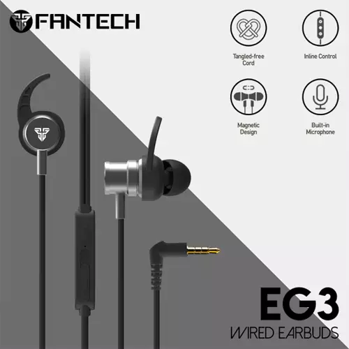 Fantech Scar EG3 In-Ear Gaming Black Earphone - 1
