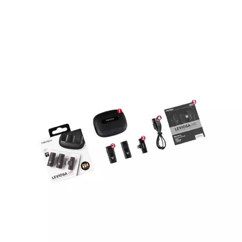 Fantech LEVIOSA AIR WMV21L Lightning Dual Mic Type C Wireless Microphone - 4