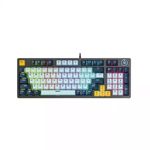 Fantech ATOM 96 MK890V2 RGB Red switch Wired Mechanical Gaming Keyboard (Sky Blue)