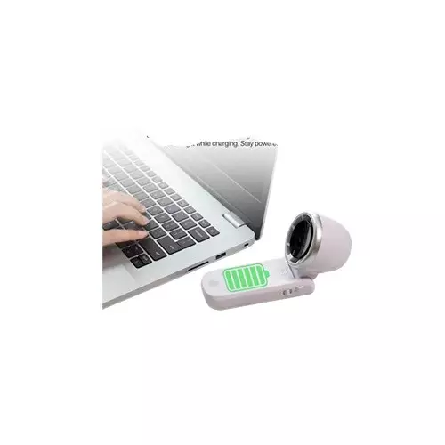Fantech PAC3 Portable LCD Display White Charger Fan - 1