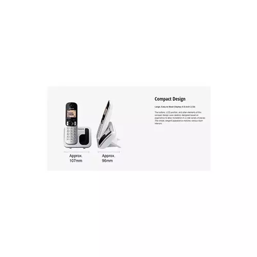 Panasonic KX-TGC212 Cordless Phone Set Silver - 1