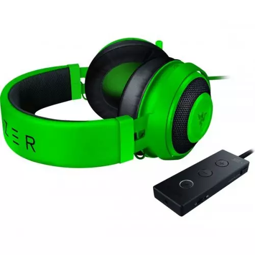 Razer Kraken Tournament Edition Green Wired Gaming Headset USB Audio Controller - 4