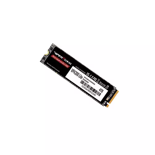 Patriot VP4300 Lite M.2 2280 NVMe PCIe Gen4x4 4TB Gaming SSD with Black Graphene Heatspreader - 2