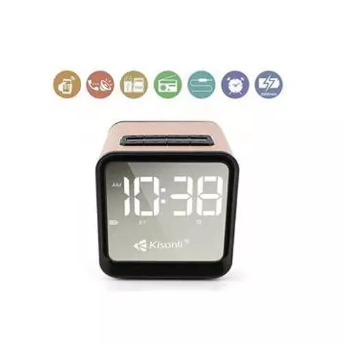 KISONLI G6 PORTABLE WIRELESS ALARM CLOCK AND BLUETOOTH SPEAKER - 2