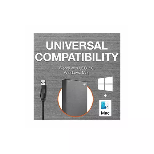 Seagate One Touch 5TB Portable External HDD (Space Gray) - 2