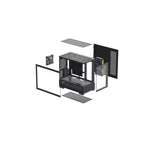 Deepcool CG380 3F Micro ATX Mid Tower Casing - 0