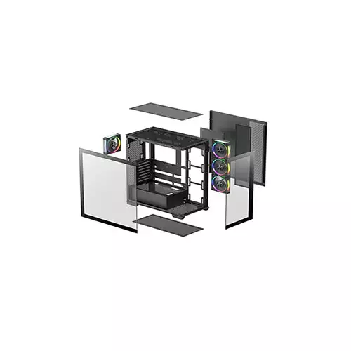 DeepCool CG580 4F V2 Case with 4 ARGB PWM Fans - 1