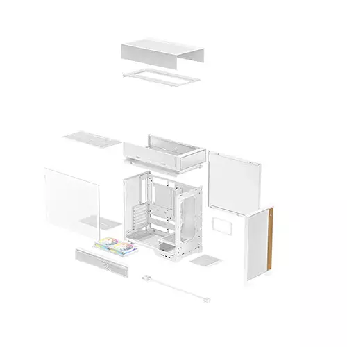 DeepCool CL660 WH ARGB Mid Tower ATX Computer Case - 3