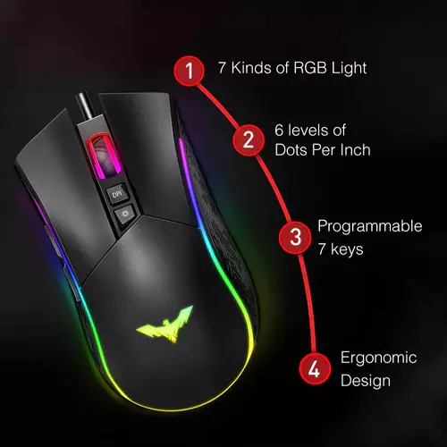 HAVIT HV-KB380L Mechanical Keyboard Mouse & Headset - 3