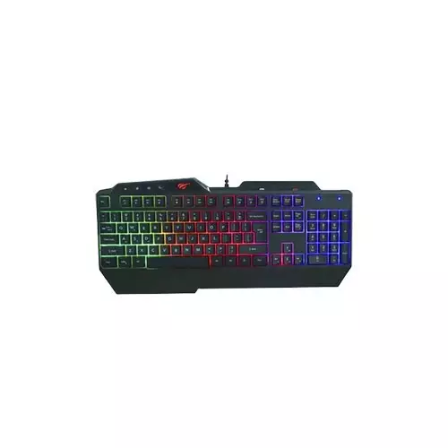HAVIT KB889CM RAINBOW WIRED BLACK GAMING KEYBOARD, MOUSE & MOUSE PAD COMBO - 1