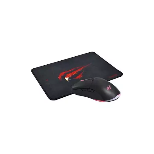 HAVIT KB889CM RAINBOW WIRED BLACK GAMING KEYBOARD, MOUSE & MOUSE PAD COMBO - 2