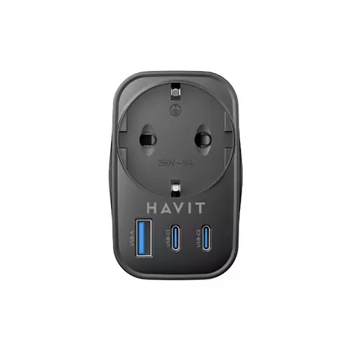HAVIT UC142 30W 4 IN 1 GaN USB Travel charger with Plug Adapter - 1