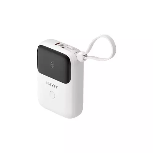 Havit PB5215 USB-C 10000mah Digital Display Power Bank With Lightning Cable - 3