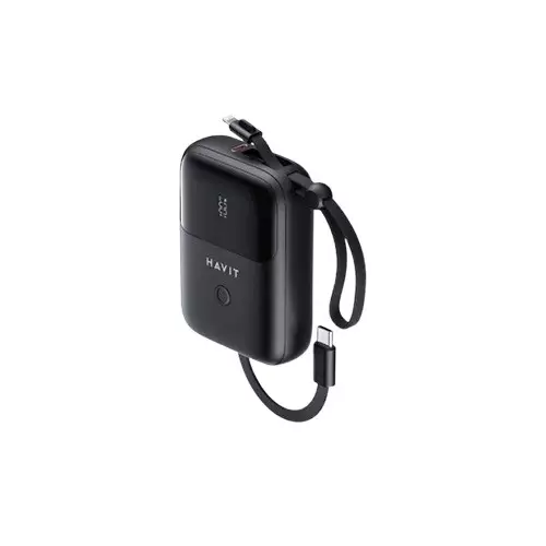 Havit PB5215 USB-C 10000mah Digital Display Power Bank With Lightning Cable - 6