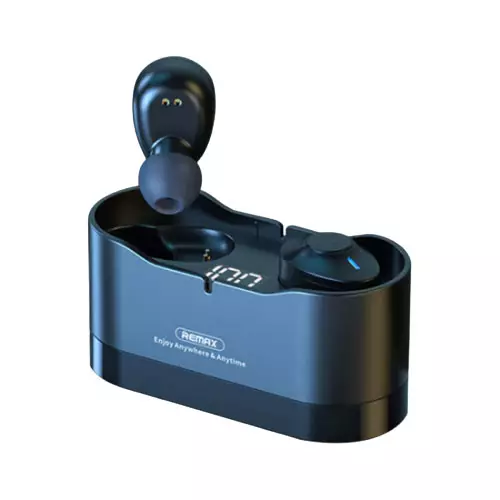 REMAX TWS-22 TRUE WIRELESS STEREO IN-EAR EARBUDS 5.0 WITH BUILT-IN CHARGING CABLE & LED DIGITAL POWER