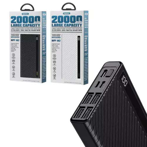 REMAX RPP-142 20000MAH HUNYO SERIES (74WH) 4 USB POWERBANK 4 OUTPUTS 3 INPUTS - 2