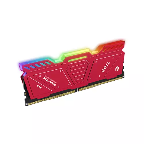 GEIL POLARIS 32GB (16GB X 2) DDR5 5200MHZ RGB DESKOTP RAM (RED) - 1