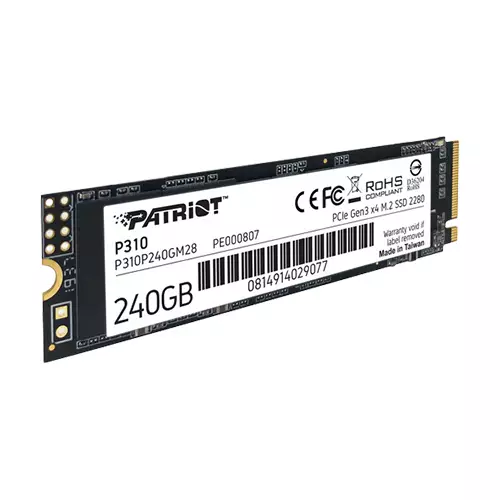 Patriot P310 240GB M.2 2280 PCIe 3.0 NVMe SSD - 1