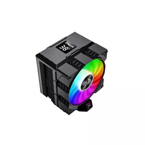 REDRAGON CC-1014  CPU Cooler With Temperature Display 9cm RGB Fan 4 Heat Pipes - 1