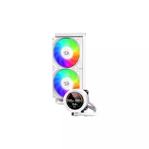 Redragon CCW-1019 RGB 240mm AIO Liquid CPU Cooler with Digital Display White - 1