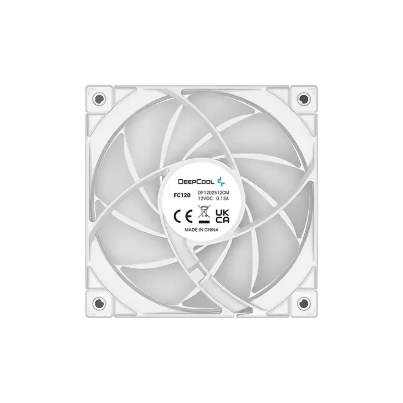 DEEPCOOL FC120 3-IN-1 PERFORMANCE 120MM ARGB PWM WHITE CASE FAN - 2