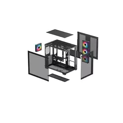 Deepcool CG530 4F Mid Tower ATX Black Computer Case - 9