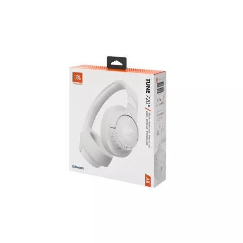 JBL Tune 720BT Wireless Over Ear Headphones (White) - 0