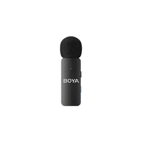 BOYA BY-V4 4-Channel Noise Cancellation Mini Wireless Microphone with 3.5mm Converter - 3