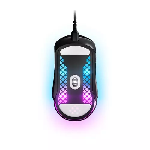 SteelSeries Aerox 5 Wired Holey RGB 18K DPI Ultra-lightweight Water-Resistant Design TrueMove Air Optical Sensor Gaming Mouse - 3