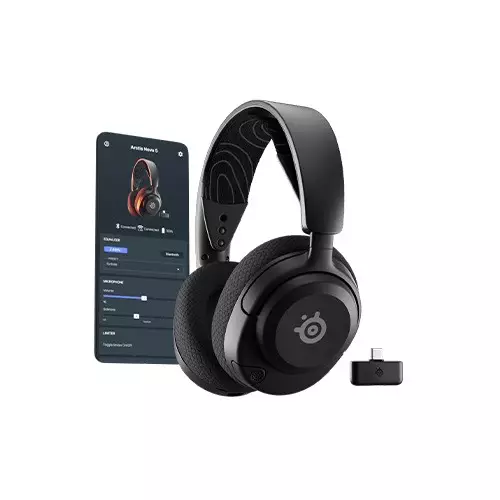 SteelSeries Arctis Nova 5 Wireless RGB Gaming Headset (Black) - 3