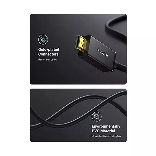 UGREEN DP101 (10204) 5M DP Male to HDMI Male Cable - 1