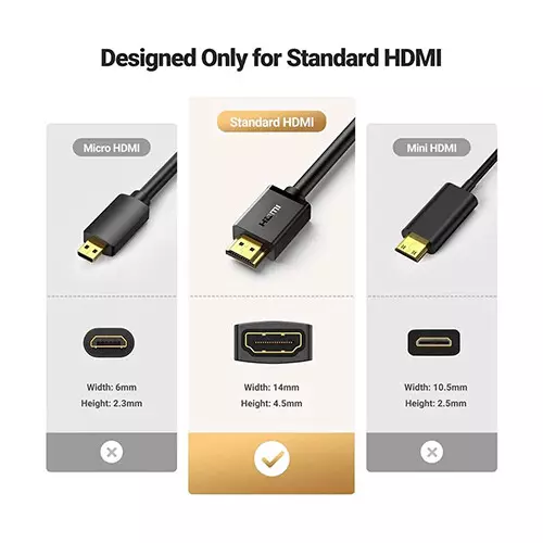 UGREEN HD107 (10141) 1M Male to Female HDMI Cable - 1