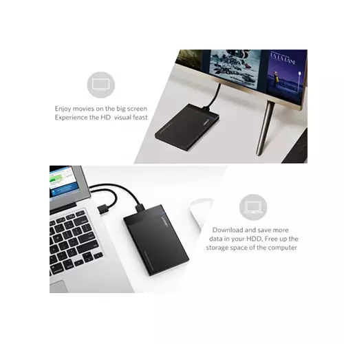 Ugreen 30848 USB A 3.0 To 2.5 Inch Hard Drive Box Enclosure - 1